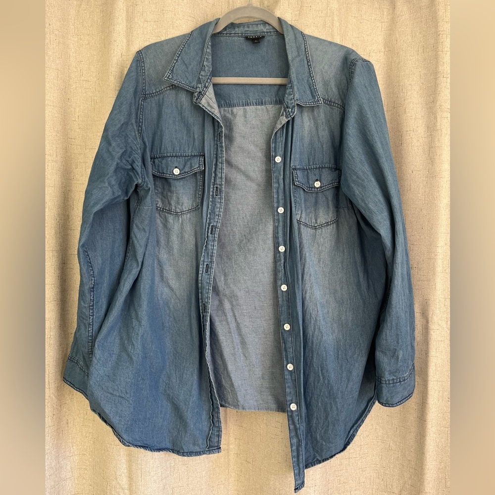Torrid Chambray Button Down Lightweight 100% Cotton